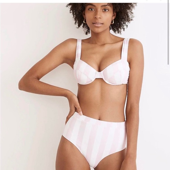 Solid & Striped Lilo Bikini Set in Cotton Candy Stripe - Picture 1 of 6